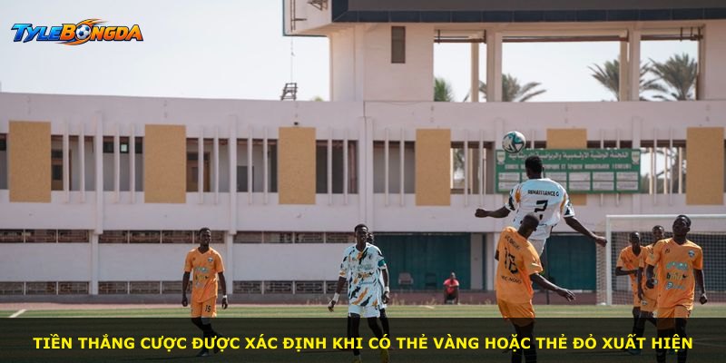 Tiền thắng cược được xác định khi có thẻ vàng hoặc thẻ đỏ xuất hiện