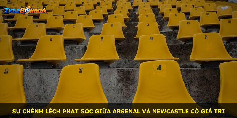 Sự chênh lệch phạt góc giữa Arsenal và Newcastle có giá trị